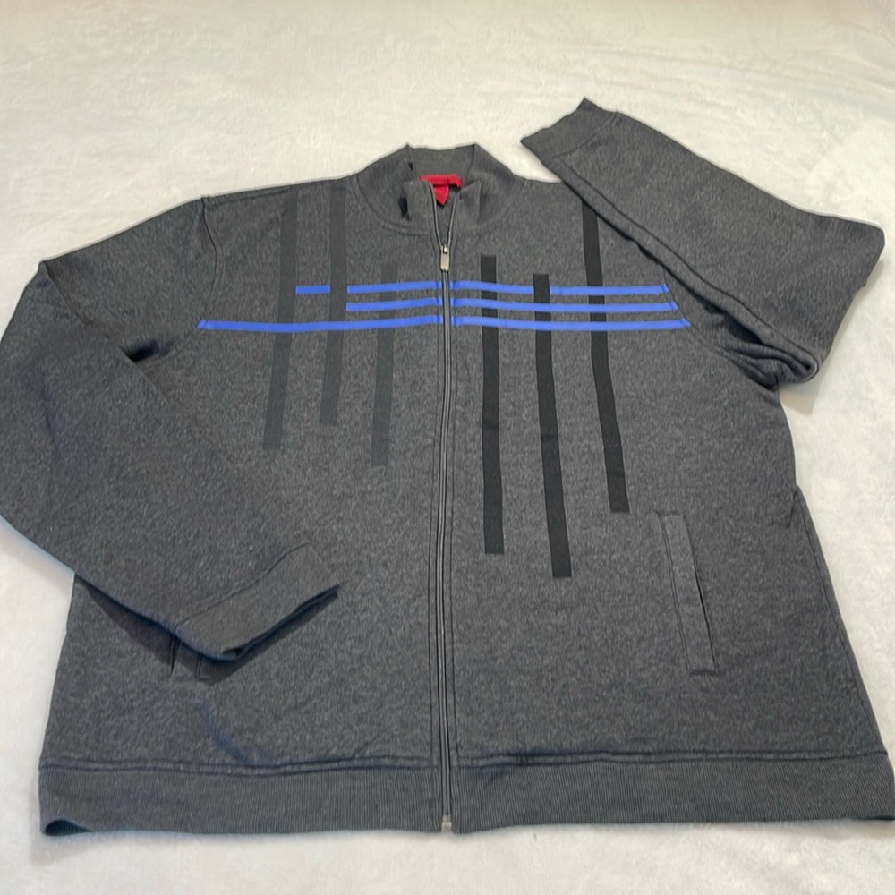 ALFANI MENS ZIP UP SWEATSHIRT WITH POCKETS. SIZE XXL